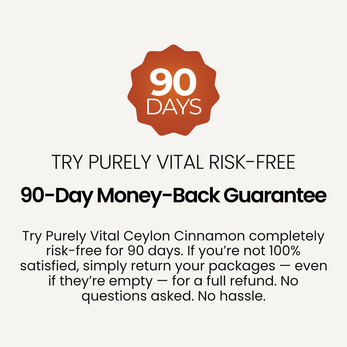 Purely Vital 90-day money-back guarantee